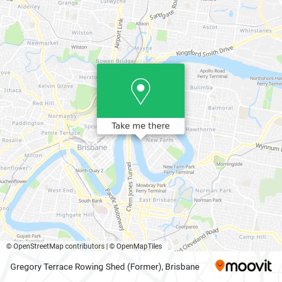 Gregory Terrace Rowing Shed (Former) map