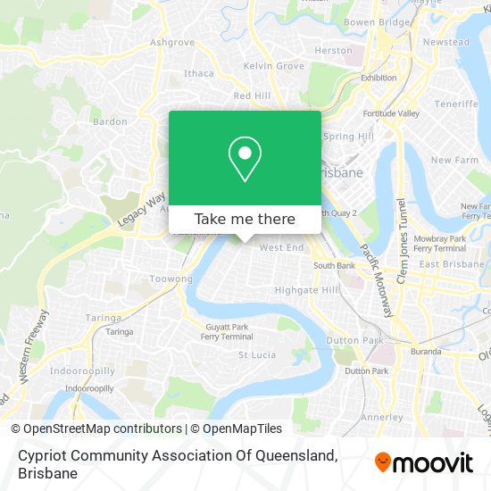 Cypriot Community Association Of Queensland map
