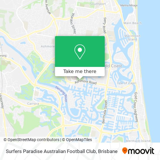 Surfers Paradise Australian Football Club map