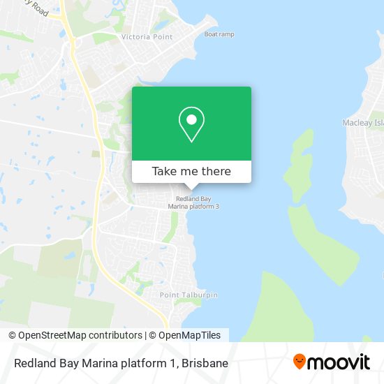 Redland Bay Marina platform 1 map