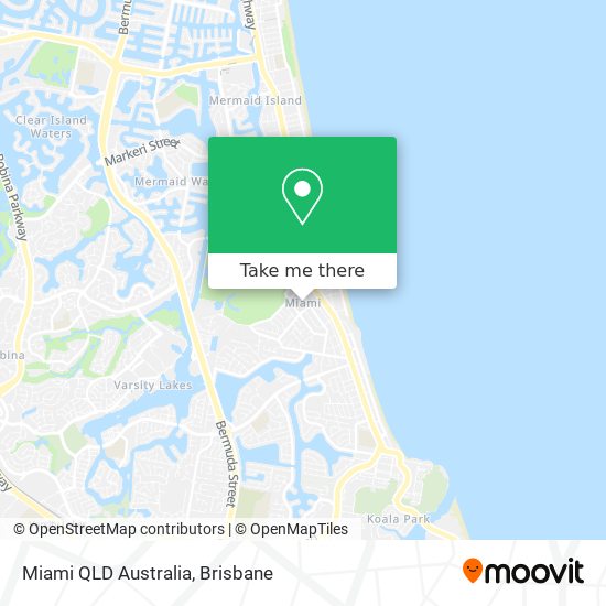 Miami QLD Australia map