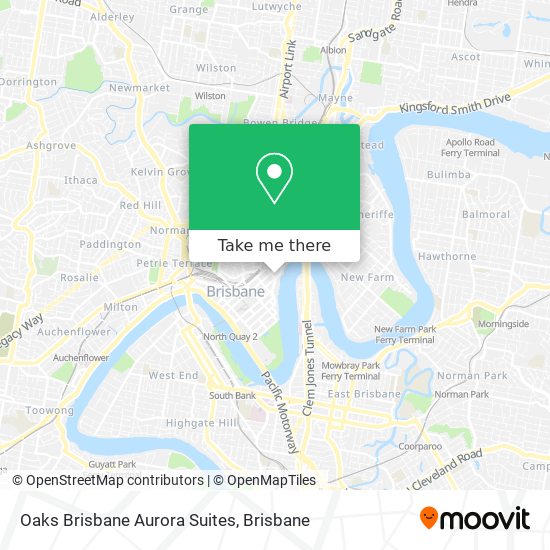 Oaks Brisbane Aurora Suites map