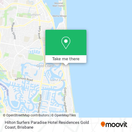 Hilton Surfers Paradise Hotel Residences Gold Coast map