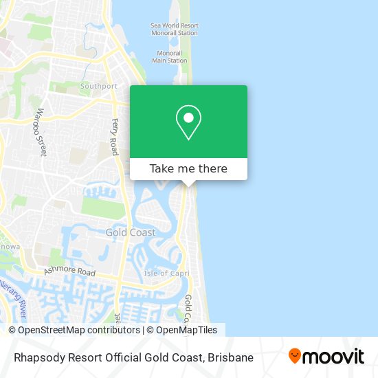 Mapa Rhapsody Resort Official Gold Coast