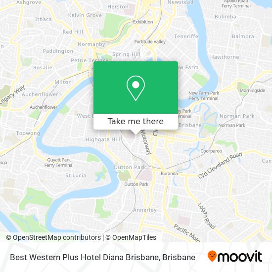 Best Western Plus Hotel Diana Brisbane map