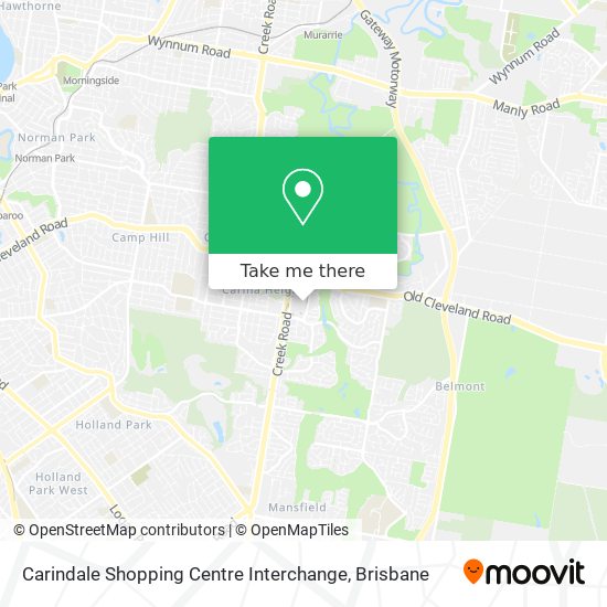 Carindale Shopping Centre Interchange map