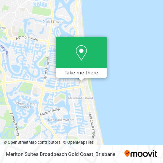 Mapa Meriton Suites Broadbeach Gold Coast