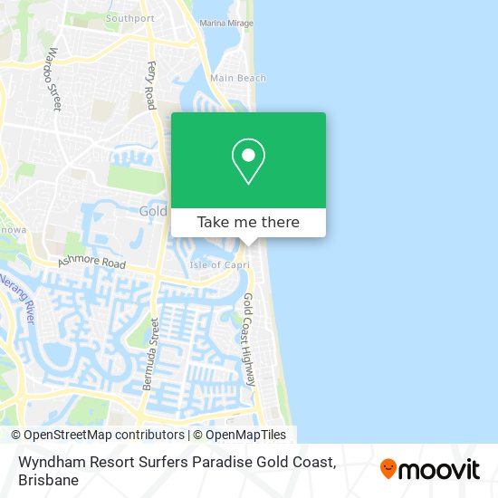 Mapa Wyndham Resort Surfers Paradise Gold Coast