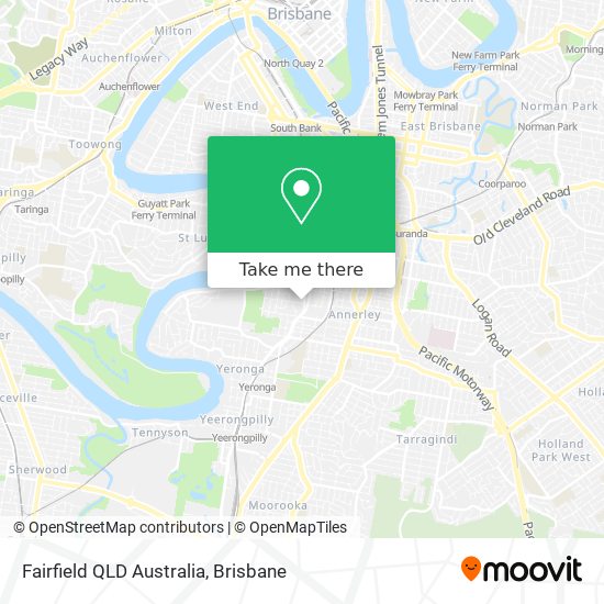 Fairfield QLD Australia map