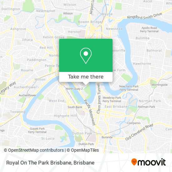 Royal On The Park Brisbane map