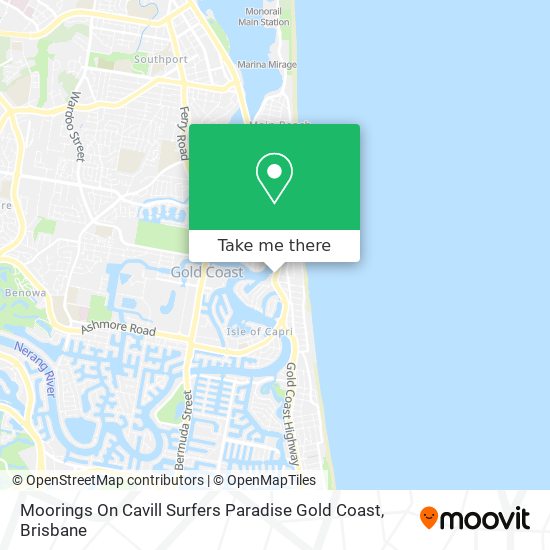 Mapa Moorings On Cavill Surfers Paradise Gold Coast