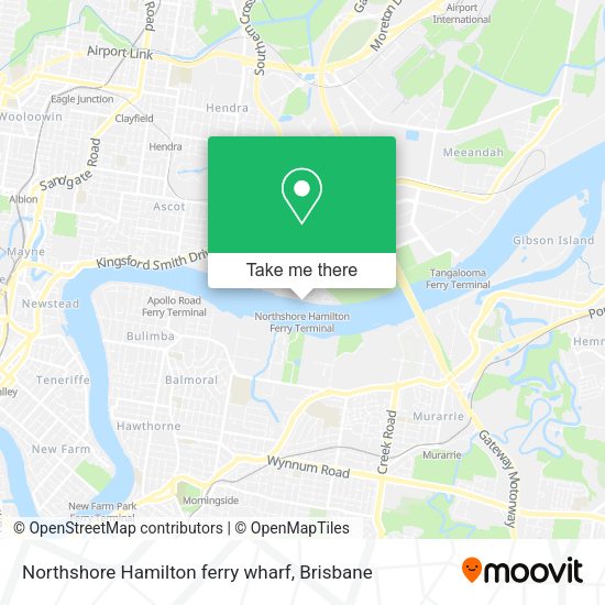 Northshore Hamilton ferry wharf map