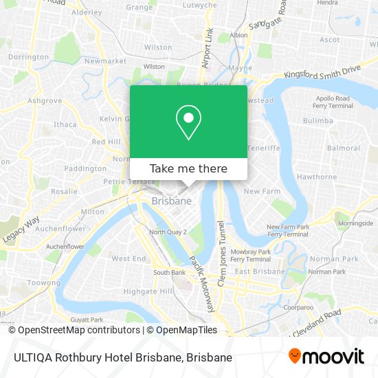 ULTIQA Rothbury Hotel Brisbane map