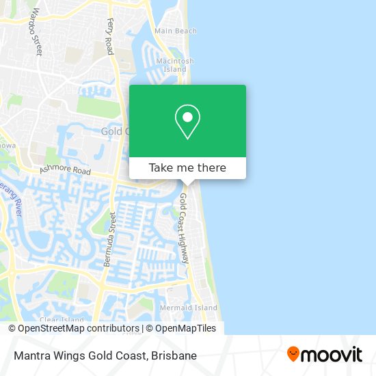 Mantra Wings Gold Coast map