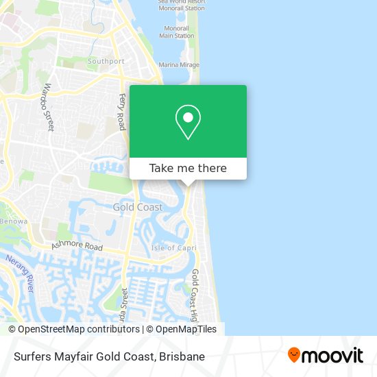 Surfers Mayfair Gold Coast map