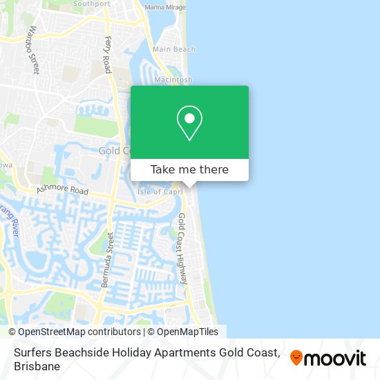 Surfers Beachside Holiday Apartments Gold Coast map