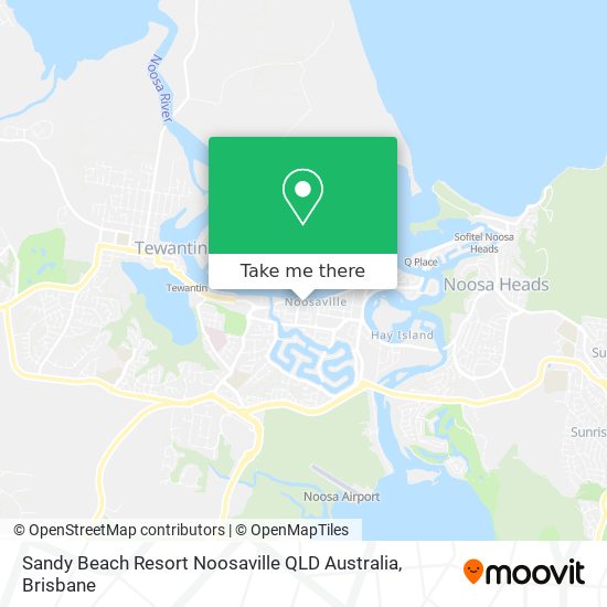 Sandy Beach Resort Noosaville QLD Australia map