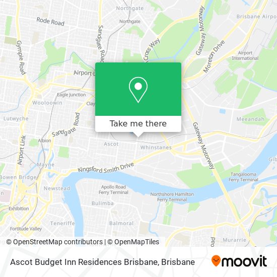 Ascot Budget Inn Residences Brisbane map