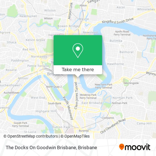 The Docks On Goodwin Brisbane map