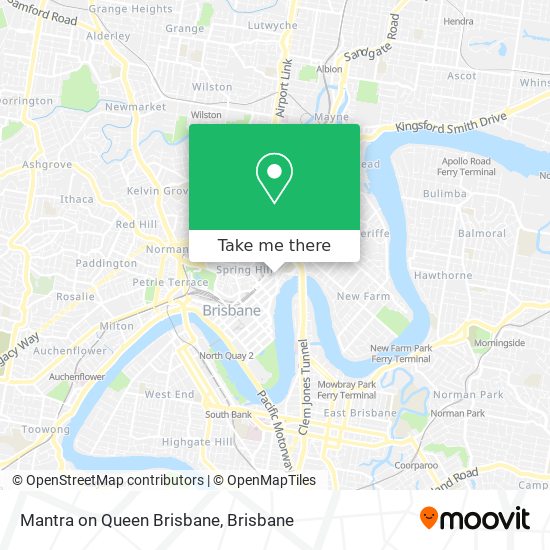 Mantra on Queen Brisbane map
