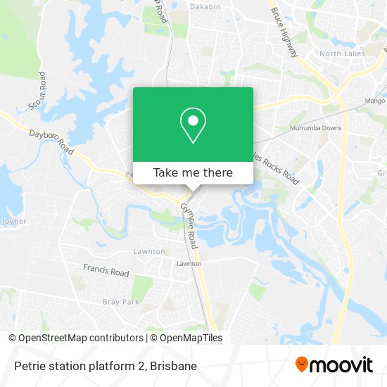 Petrie station platform 2 map