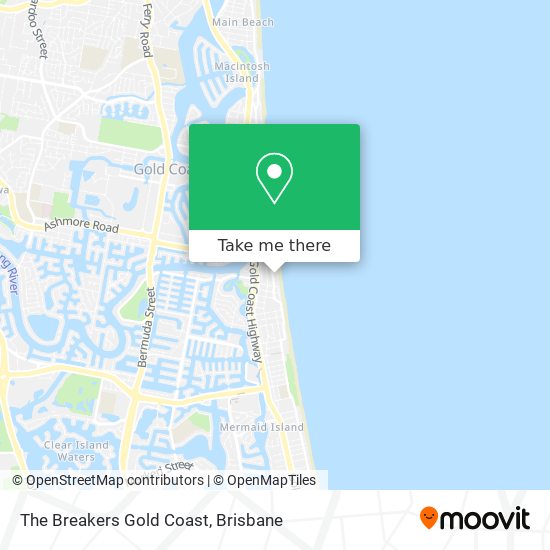 Mapa The Breakers Gold Coast