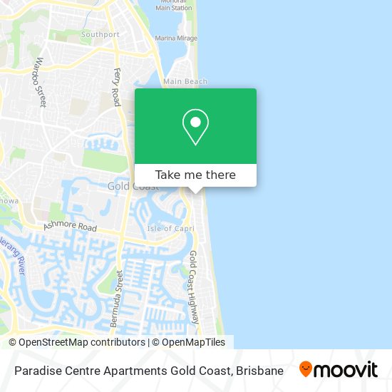 Paradise Centre Apartments Gold Coast map