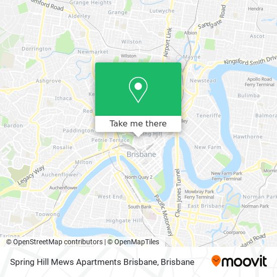 Mapa Spring Hill Mews Apartments Brisbane