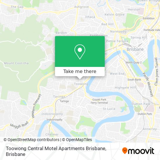 Toowong Central Motel Apartments Brisbane map