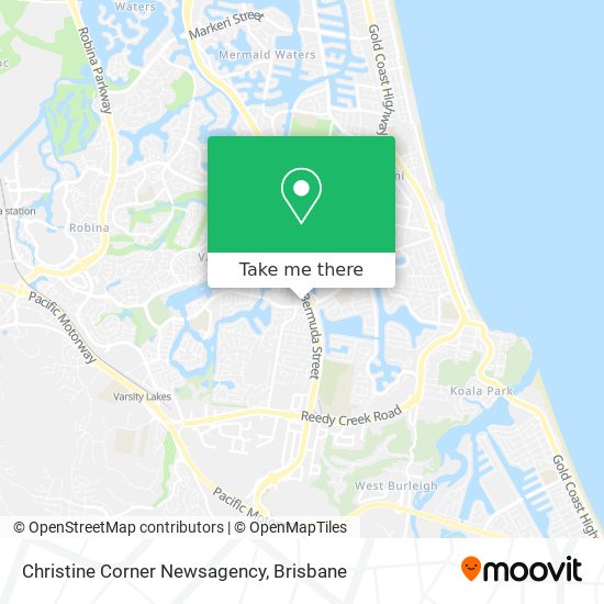 Christine Corner Newsagency map