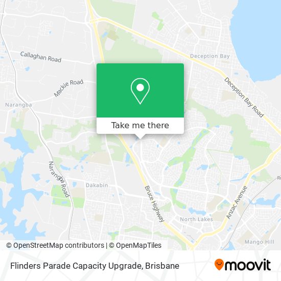 Flinders Parade Capacity Upgrade map