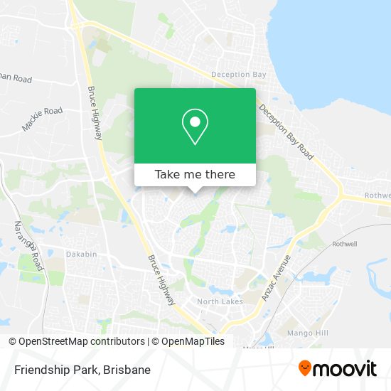 How to get to Friendship Park in Mango Hill by Bus or Train?