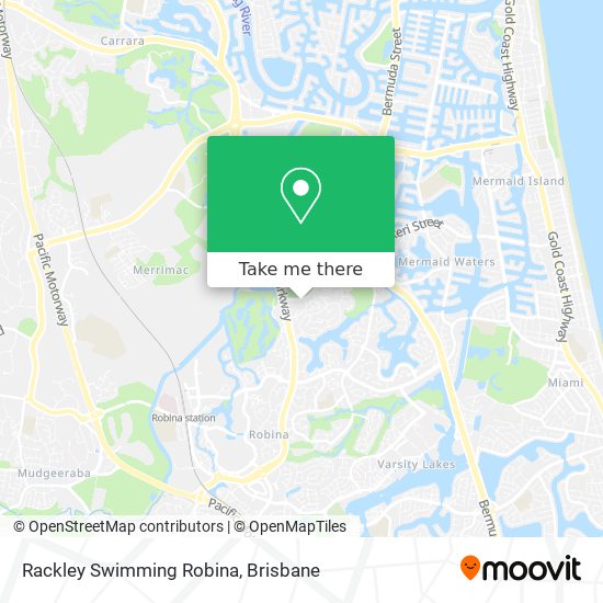 Mapa Rackley Swimming Robina