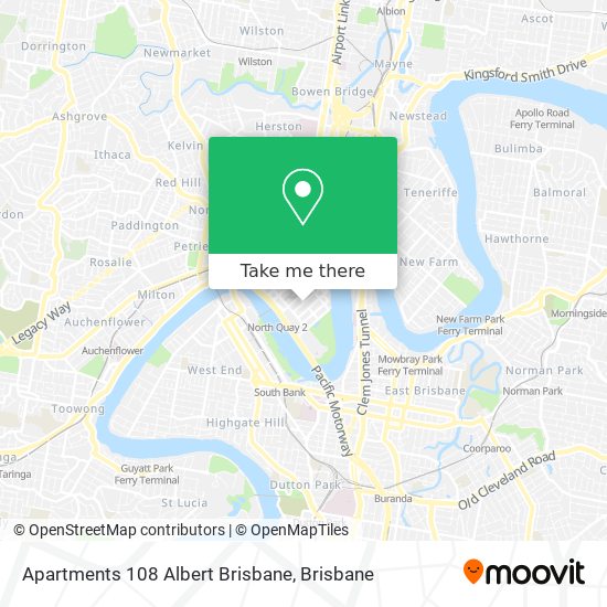 Apartments 108 Albert Brisbane map