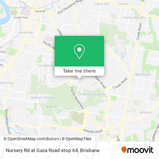 Nursery Rd at Gaza Road stop 64 map
