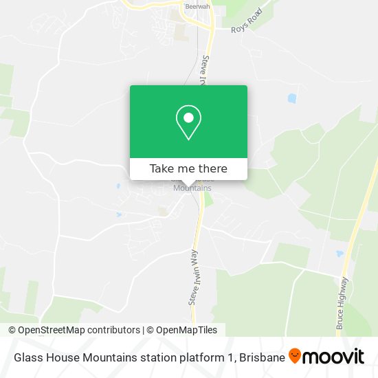 Glass House Mountains station platform 1 map