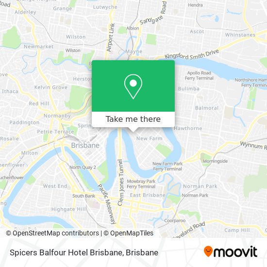 Spicers Balfour Hotel Brisbane map