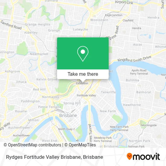 Mapa Rydges Fortitude Valley Brisbane