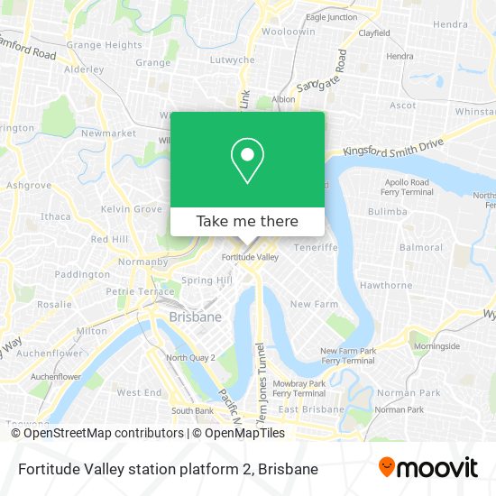 Fortitude Valley station platform 2 map