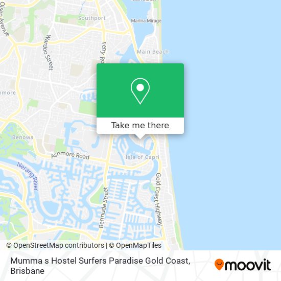 Mumma s Hostel Surfers Paradise Gold Coast map