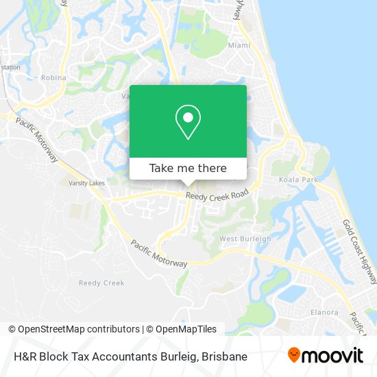 How to get to H R Block Tax Accountants Burleig in Burleigh