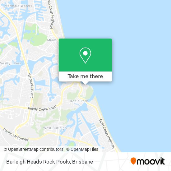 Burleigh Heads Rock Pools map