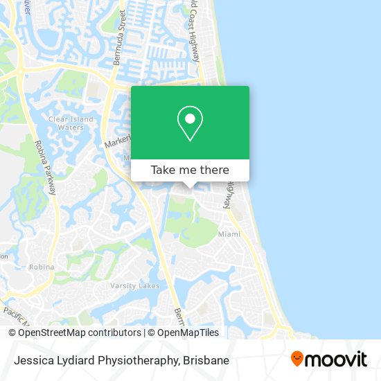 Jessica Lydiard Physiotheraphy map