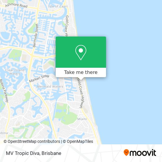MV Tropic Diva map