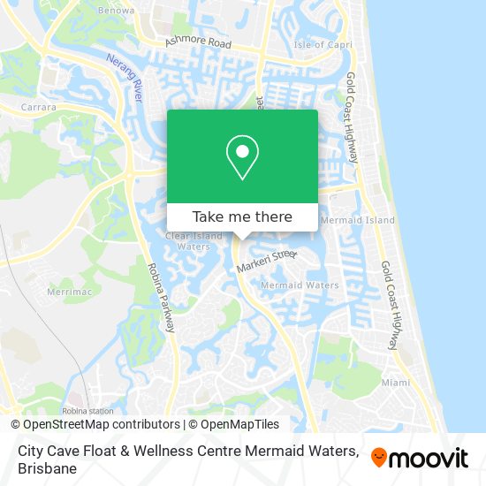 Mapa City Cave Float & Wellness Centre Mermaid Waters