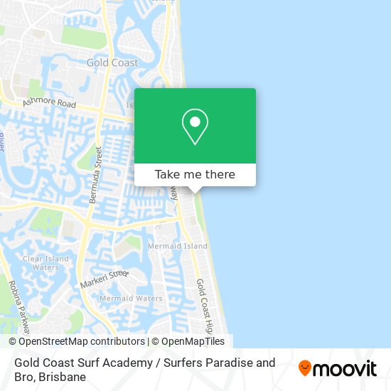 Gold Coast Surf Academy / Surfers Paradise and Bro map