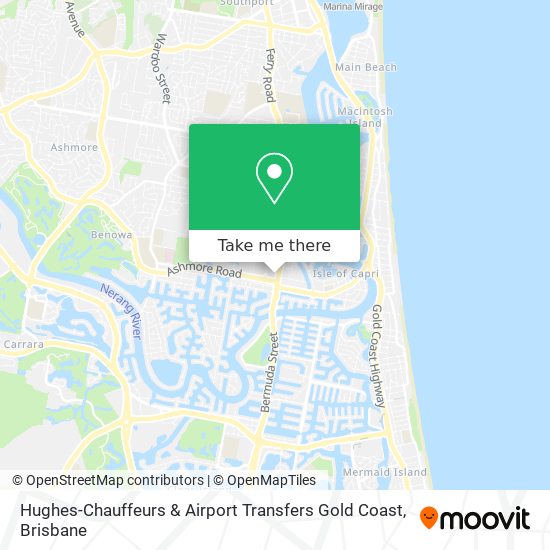 Hughes-Chauffeurs & Airport Transfers Gold Coast map