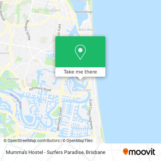 Mumma's Hostel - Surfers Paradise map