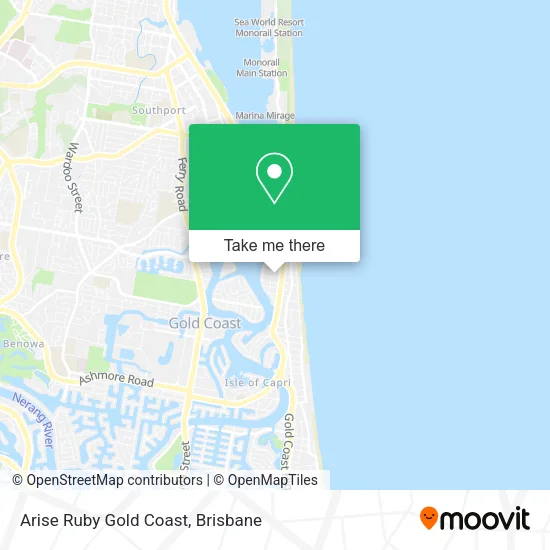 Arise Ruby Gold Coast map