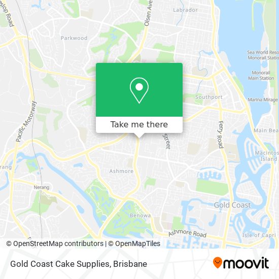 Gold Coast Cake Supplies map